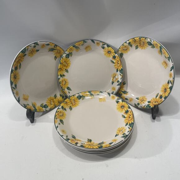 Tender Heart Treasure Sunflower Coupe Salad Plate 7 5/8" - Picture 5 of 5